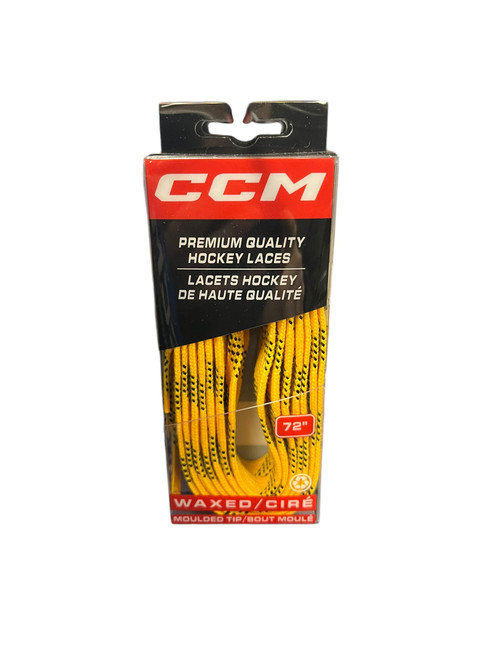Vist Large View of Product Image Which is New CCM YELLOW WAX 72" LACES