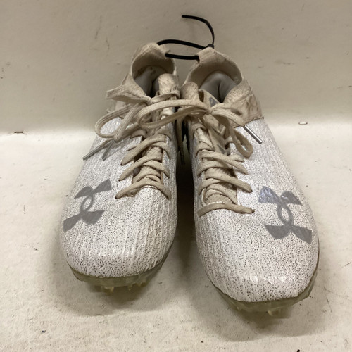 Vist Large View of Product Image Which is Used Under Armour Adult FB Cleats White Senior 8