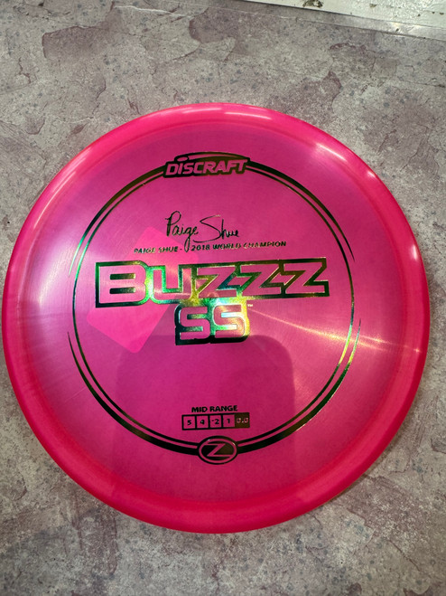 Used Discraft PAIGE SHUE BUZZZ SS Disc Golf Mid Range Neon Pink 11883-S000138759
