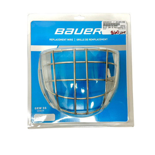 Used Bauer GRW SS Hockey Replacement Wire Mask SR New Condition 11506-S000269315