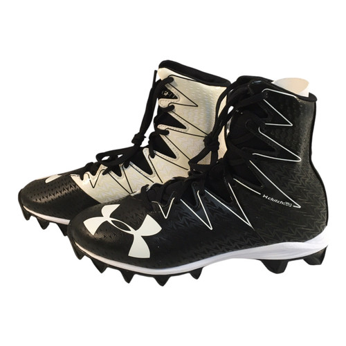 Vist Large View of Product Image Which is Used Under Armour Jr FB Cleats Black Junior 05.5