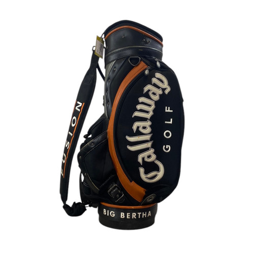 Vist Large View of Product Image Which is Used Callaway CALLAWAY HX TOUR FUSION Mens Cart Bag Black And Orange