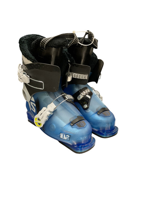 Used Salomon T2BLUE 21 SKI BOOTS Boys DH Ski Boot Royal Blue 210 MP - M07.5 - W08.5 11856-S000014225