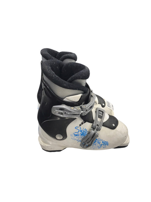 Used Salomon SPK SZ 20.0 Boys DH Ski Boot White 200 MP - Y13.5 11814-S000359681