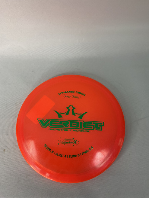 Vist Large View of Product Image Which is Dynamic Discs VERDICT Golf Mid Range Red