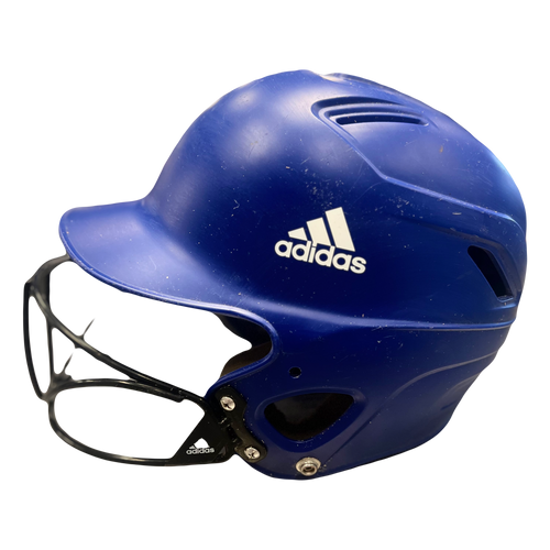 Used Adidas BTE00819 Batting Helmet w/Mask Royal Blue One Size 11730-S000061181