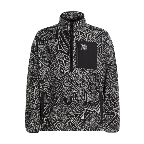 New O'Neill Surf Heroes Half Zip Fleece White/Black- Men's MD 11218-ONL235011631040-M