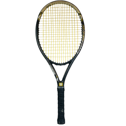 Vist Large View of Product Image Which is Used Wilson HYPER HAMMER CARBON Adult Tennis Racquet Black 4 3/8" 11815-S000464154