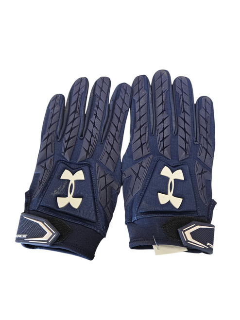 Used Under Armour FIERCE ADULT FB GLOVES FB Gloves Navy Blue XL 11617-S000316417