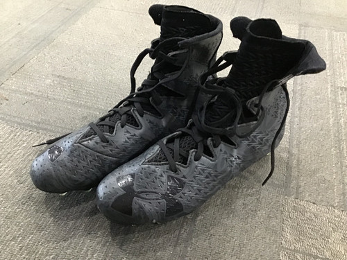 Vist Large View of Product Image Which is Used Under Armour HIGHLIGHT Adult FB Cleats Black Senior 8