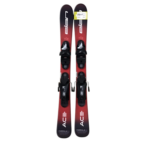 Vist Large View of Product Image Which is Used Elan ACE Boys DH Ski/Binding Red 90 cm NEVER USED