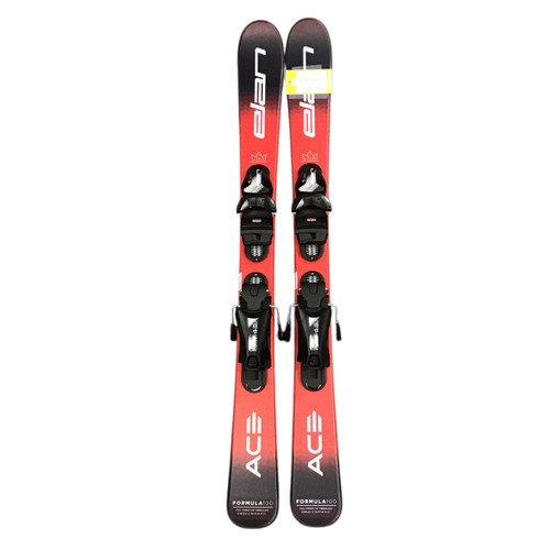 Vist Large View of Product Image Which is Used Elan ACE Boys DH Ski/Binding Red 100 cm NEVER USED
