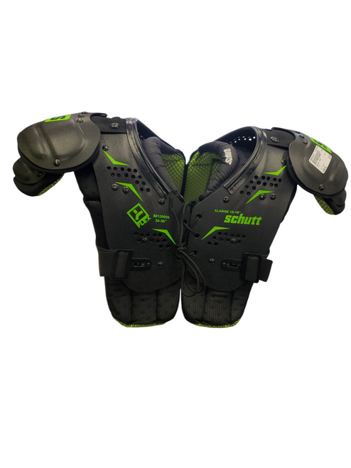 Vist Large View of Product Image Which is Used Schutt FLEX FB Shoulder Pads Black XL 11863-S000018519