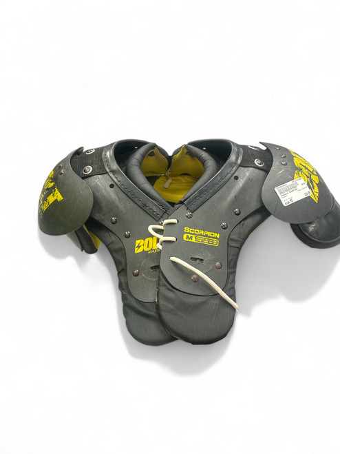 Vist Large View of Product Image Which is Used Champro SCORPION FB Shoulder Pads Black MD 11863-S000018534