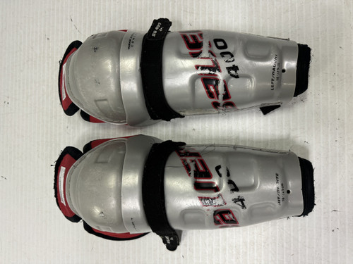 Used Bauer X400 Junior Shin Guards White 10" 11860-S000282547