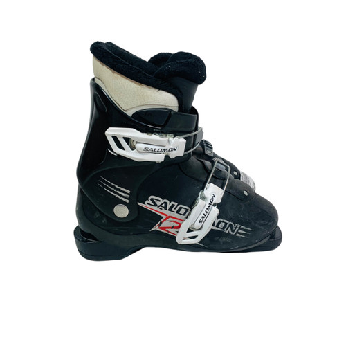 Vist Large View of Product Image Which is Used Salomon T2 Boys DH Ski Boot Black 215 MP - J03