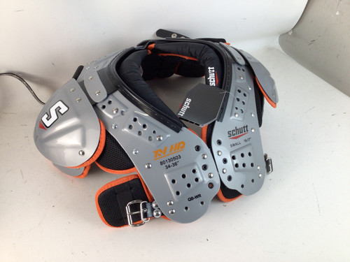 Used Schutt VARSITY XV HD SR SM FB SHOULDER PADS FB Shoulder Pads Grey SM 11752-S000058624