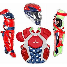 Vist Large View of Product Image Which is All-Star USA S7 Axis Elite Catcher's Kit NOCSAE Approved