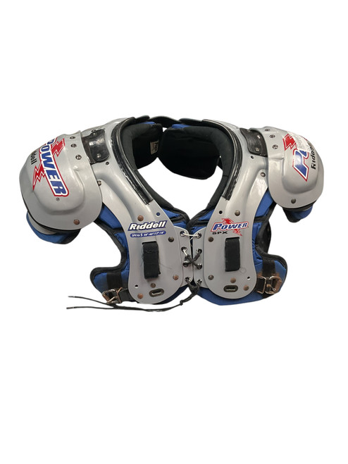 Used Riddell Power SPX FB Shoulder Pads Grey SM 11733-S000179860