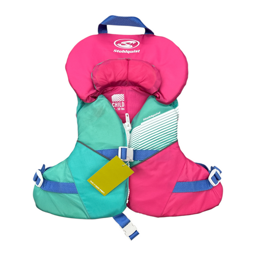 Vist Large View of Product Image Which is Used Child PFD Teal Child 30-50