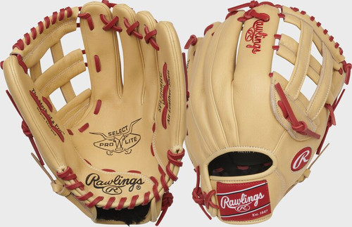 Vist Large View of Product Image Which is New Rawlings SELECT PRO LITE BB/SB Glove RH Throw 12"