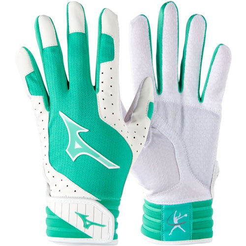 Vist Large View of Product Image Which is New Mizuno FINCH BB/SB Batting Gloves Mint SM