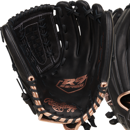 Vist Large View of Product Image Which is New Rawlings R9 R9SB125-18B Fastpitch Fielders Glove RHT 12.5"