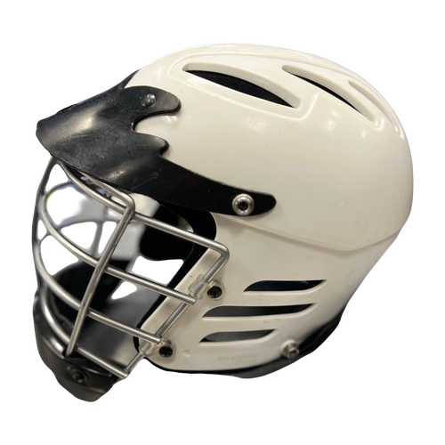 Vist Large View of Product Image Which is Used Warrior W1004 Lacrosse Helmet White One Size