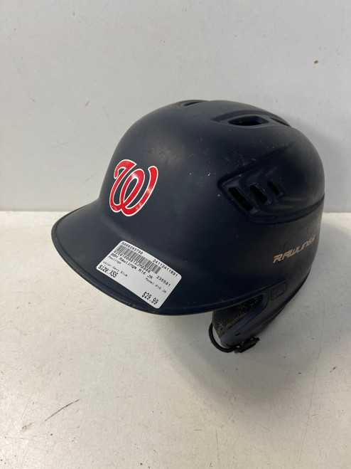 Used Rawlings R16 JR Batting Helmet No Mask Navy Blue XS/S 11891-S000293790