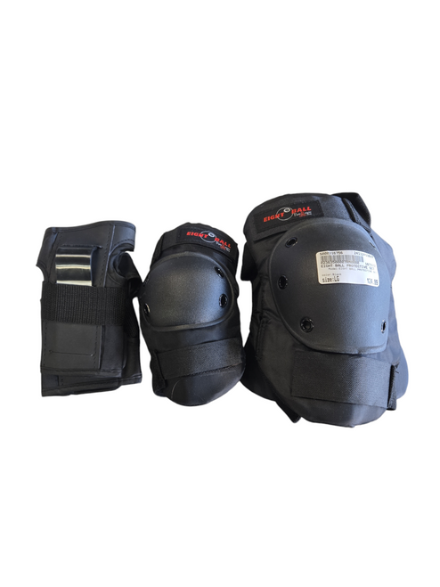Used EIGHT BALL PROTECTIVE SET Inline Protective Set Black LG 11617-S000316756
