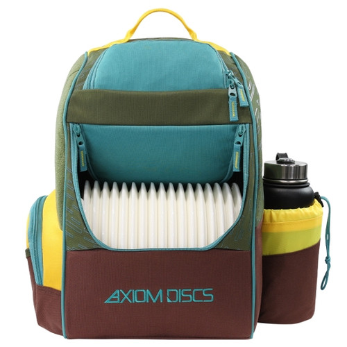 Vist Large View of Product Image Which is New AXIOM SHUTTLE BACKPACK-OLIVE/TROPIC BLUE/YELLOW