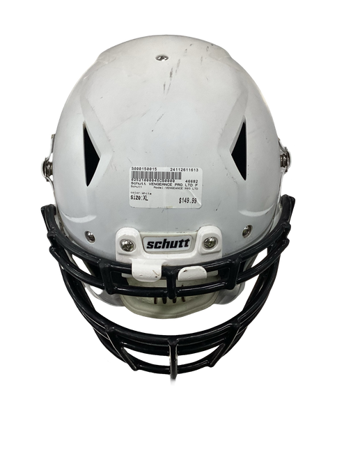 Used Schutt VENGEANCE PRO LTD FB Helmet White XL 11613-S000150015