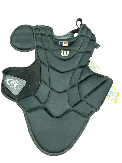 Vist Large View of Product Image Which is Used Wilson EZ GEAR CHEST PROTECTOR Catchers Chest Protector Black Intermed