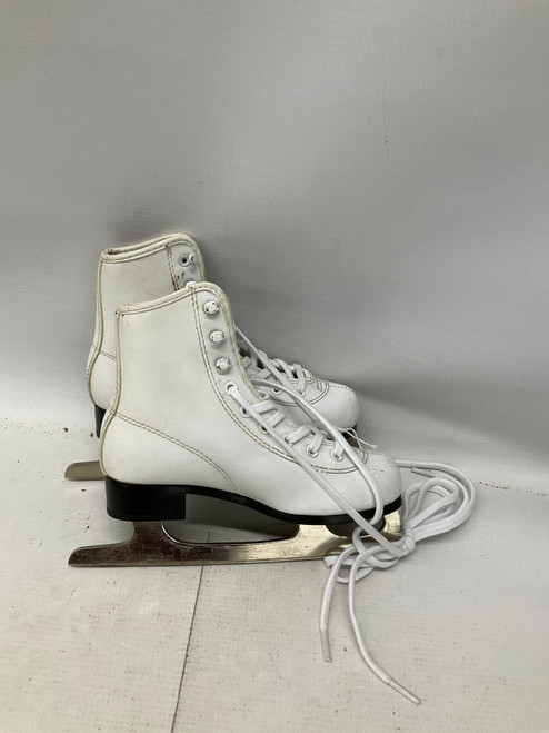 Vist Large View of Product Image Which is Used FIGURE SKATES Girls Figure Skate White Youth 13.0