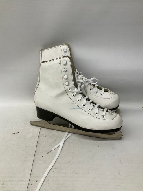 Vist Large View of Product Image Which is Used American Athletic FIGURE SKATE WomensFigure Skate White Senior 8