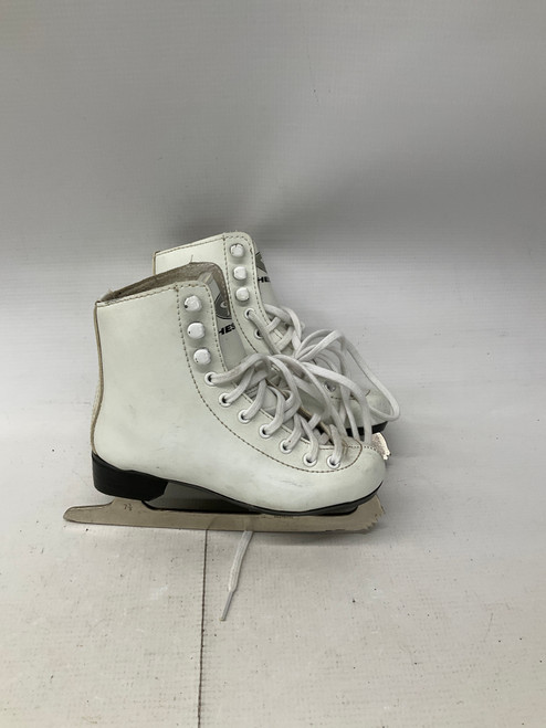 Vist Large View of Product Image Which is Used Hespeler FIGURE SKATES Girls Figure Skate White Youth 12.0