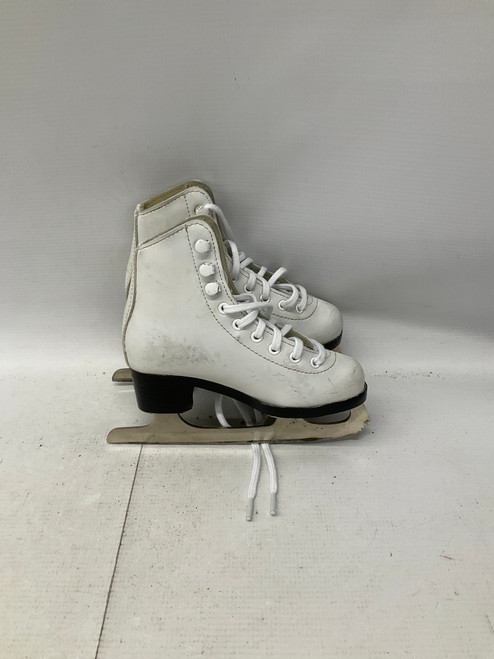 Vist Large View of Product Image Which is Used American Athletic FIGURE SKATES Girls Figure Skate White Youth 12.0