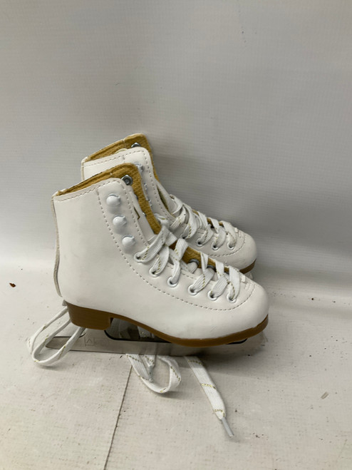 Vist Large View of Product Image Which is Used DBX FIGURE SKATES Girls Figure Skate White Youth 10.0