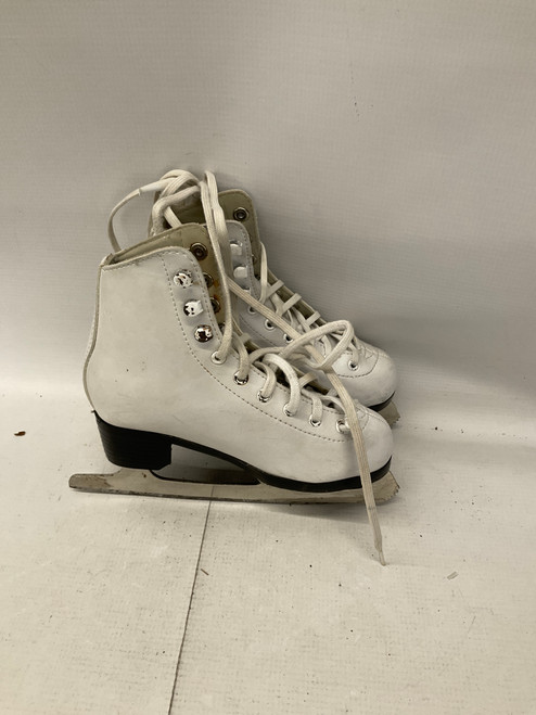 Vist Large View of Product Image Which is Used American Athletic FIGURE SKATES Girls Figure Skate White Junior 01