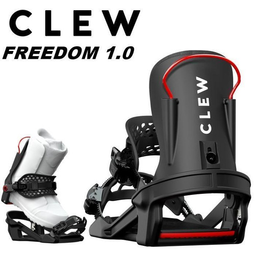 New CLEW FREEDOM 1.0 ADT SNOWBOARD BINDINGS M BLK 11819-60C100200FRDM-BKM