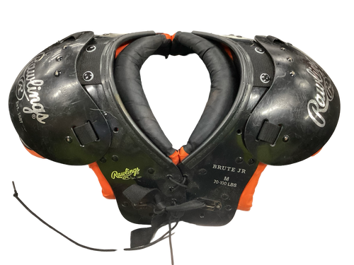 Used Rawlings BRUTE JR FB Shoulder Pads Black MD 11613-S000150109