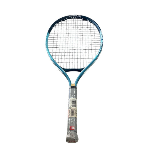 Vist Large View of Product Image Which is Used Wilson SERE Junior Tennis Racquet Carolina Blue 27"