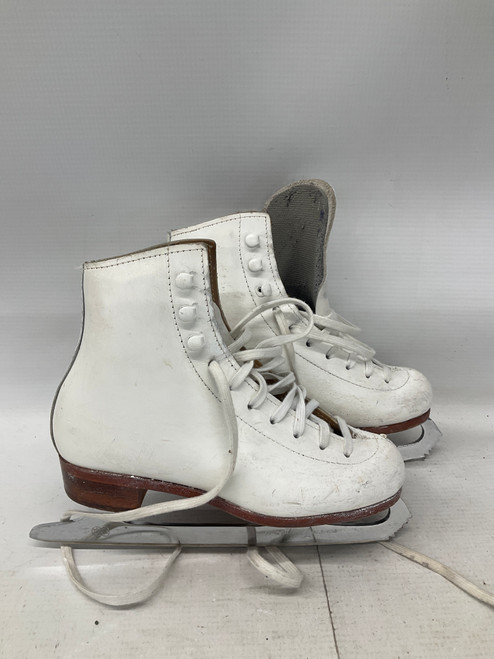Vist Large View of Product Image Which is Used Riedell FIGURE SKATES Girls Figure Skate White Youth 13.0