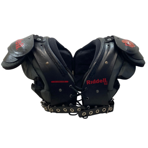 Vist Large View of Product Image Which is Used Riddell S2 SHOULDER PADS FB Shoulder Pads Black LG 11471-S000154829