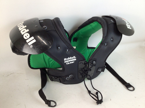 Used Riddell QUEST JR MD FB SHOULDER PADS FB Shoulder Pads Black MD 11752-S000058931