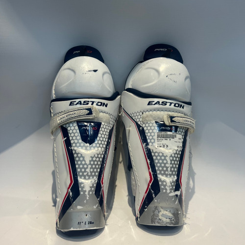 Vist Large View of Product Image Which is Used Easton PRO 10 Senior Shin Guards White 20" 11878-S000012262