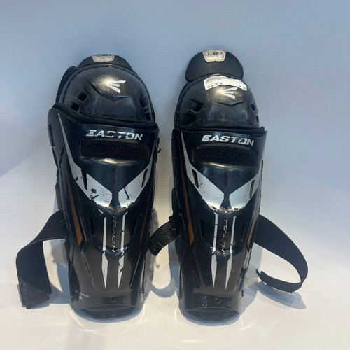 Vist Large View of Product Image Which is Used Easton C90 Intermediate Shin Guards Black 10" 11878-S000012580