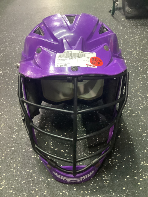 Vist Large View of Product Image Which is Used Cascade CPV-R Lacrosse Helmet Purple One Size