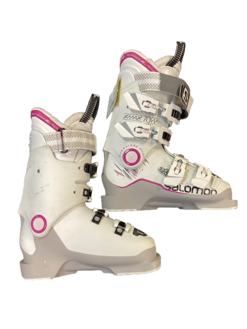 Used Salomon X MAX 70 W Womens DH Ski Boot Pink And White 220 MP - J04 - W05 11853-S000116557