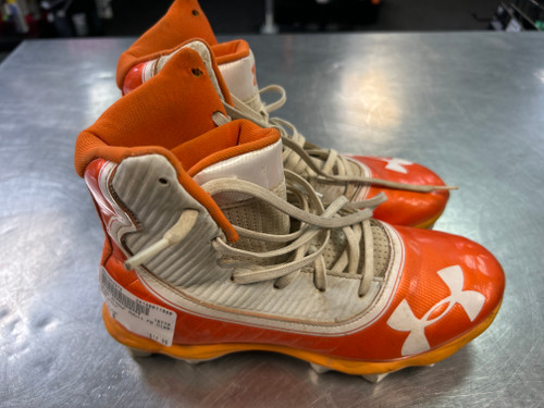 Vist Large View of Product Image Which is Used Under Armour Adult FB Cleats Orange Senior 6